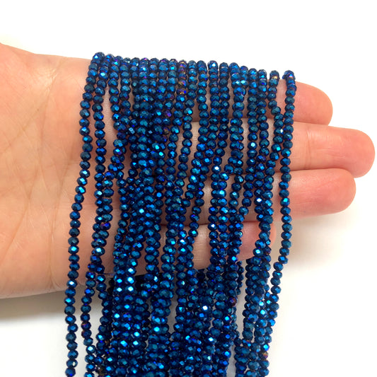 Kristal Boncuk, Çin Kristali-2mm- 47 - Janjan Lacivert