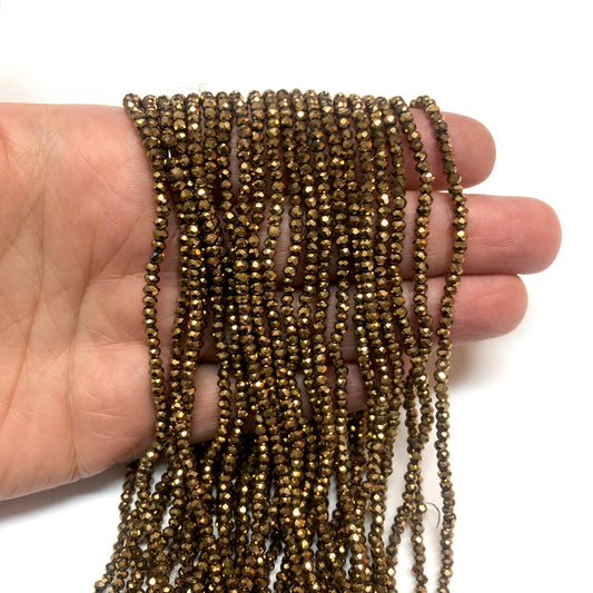 Kristal Boncuk, Çin Kristali-2mm- 46 - Janjan Bakır