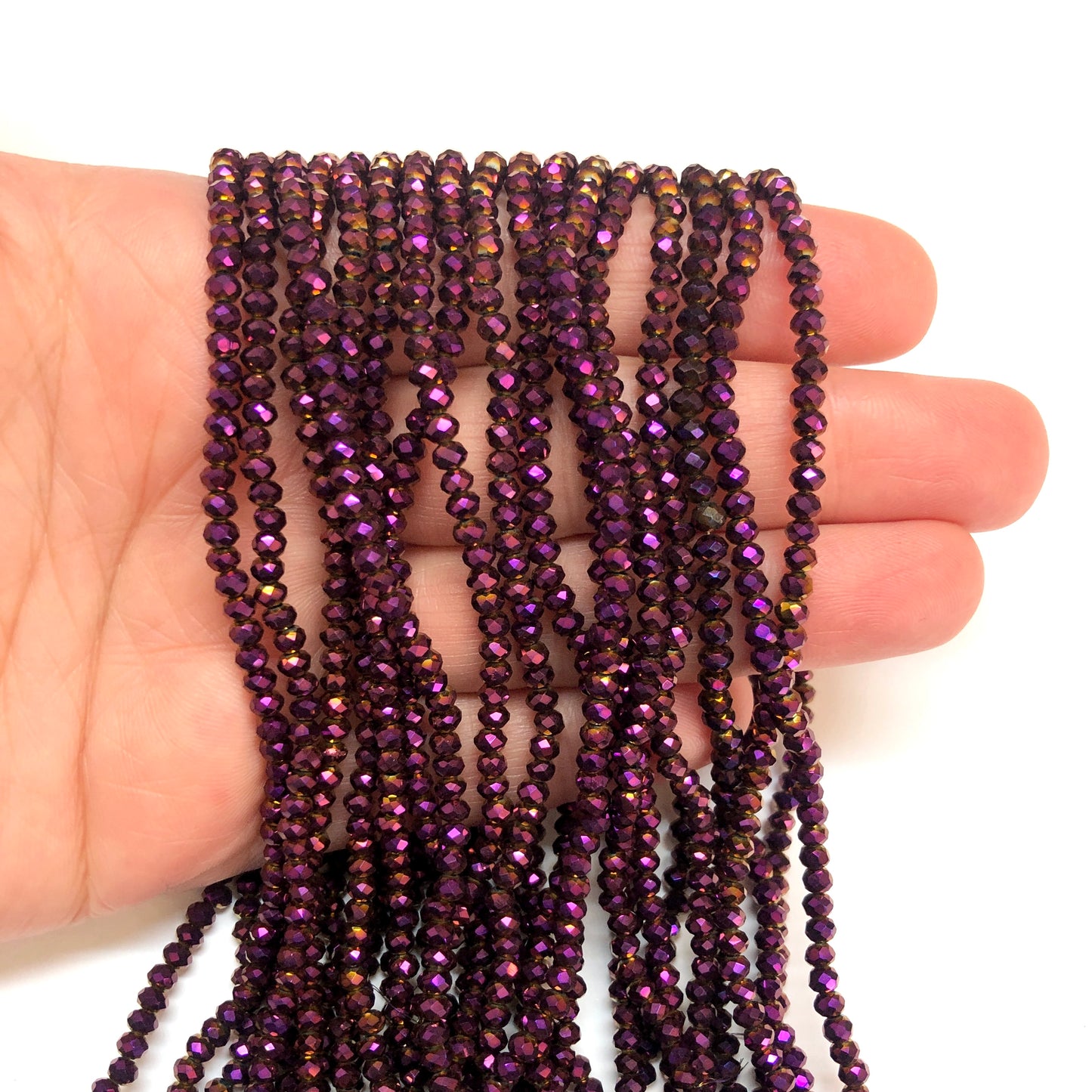 Kristal Boncuk, Çin Kristali-2mm- 42 - Janjan Sıklamen