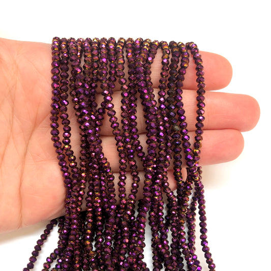 Kristal Boncuk, Çin Kristali-2mm- 42 - Janjan Sıklamen