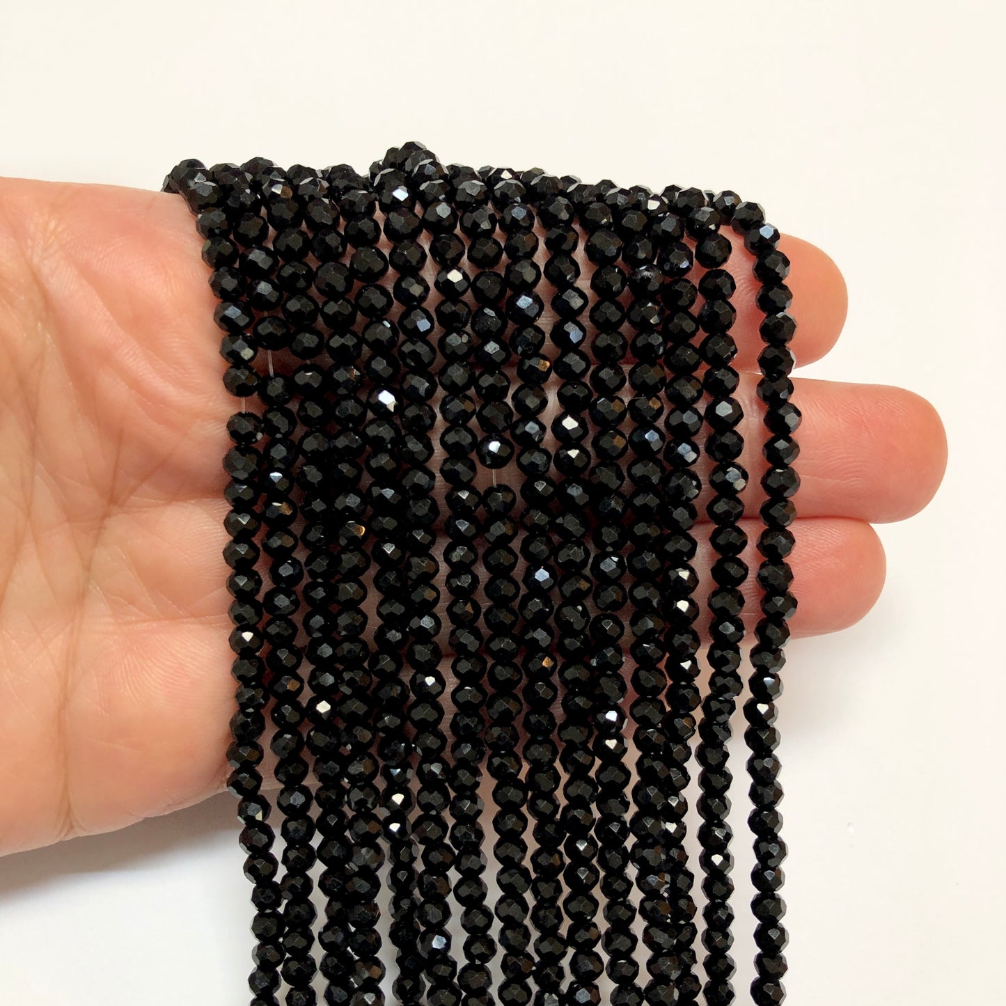 Kristal Boncuk, Çin Kristali-4mm - 1 - Siyah