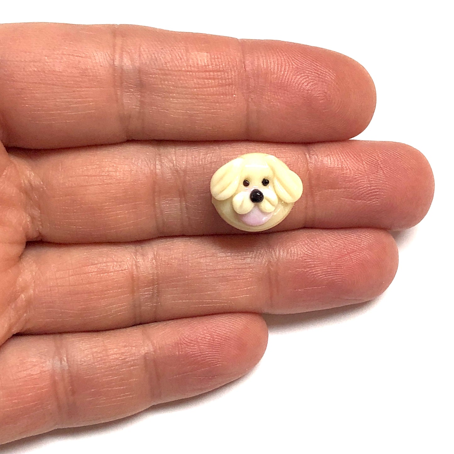 Murano Cam Köpek -Krem