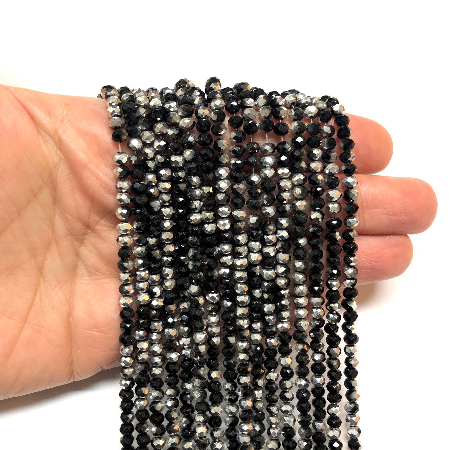 Kristal Boncuk, Çin Kristali-4mm - 2 - JanJan Siyah