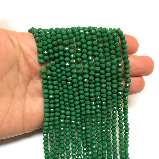Kristal Boncuk, Çin Kristali-4mm - 13 - Yeşil