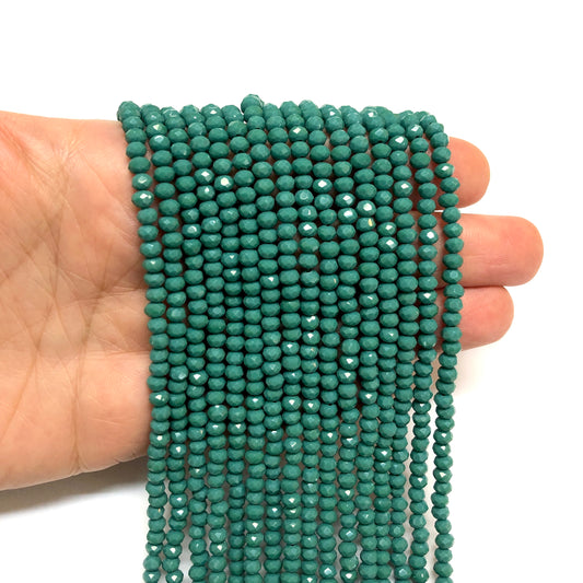 Kristal Boncuk, Çin Kristali-4mm - 17 - Yeşil Turkuaz - 2