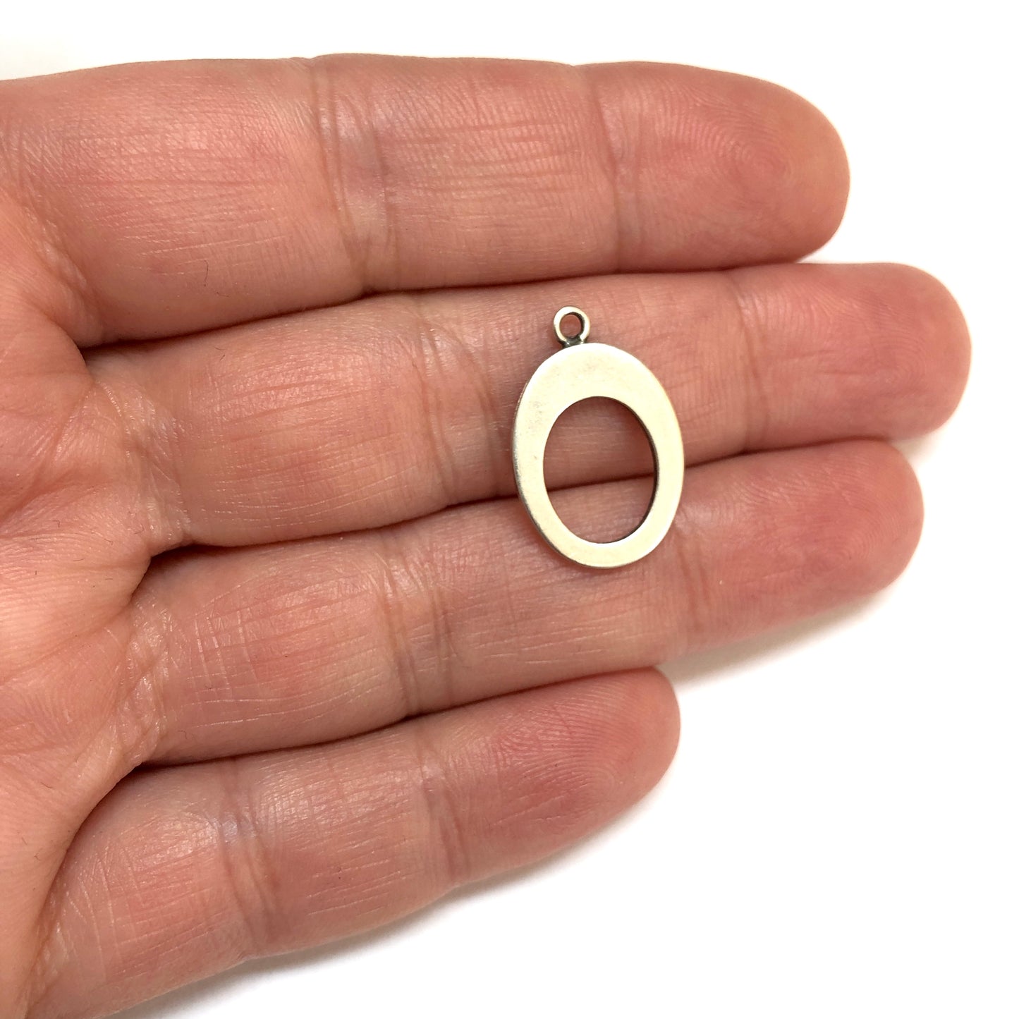 Antik Gümüş Kaplama Elips Sallantı Aparatı - 147