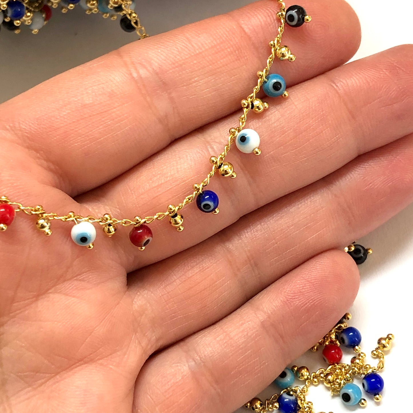 Altın Kaplama 4mm Nazar Zincir