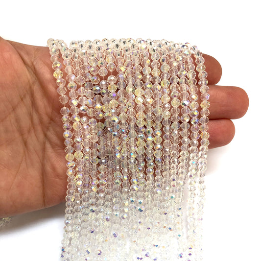 Kristal Boncuk, Çin Kristali-4mm - 36 - Şeffaf Janjan