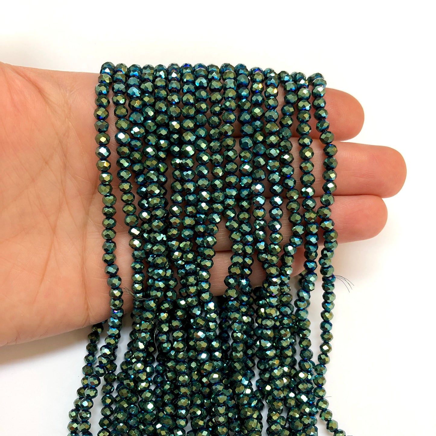 Kristal Boncuk, Çin Kristali-4mm - 37 - Janjan Turkuaz