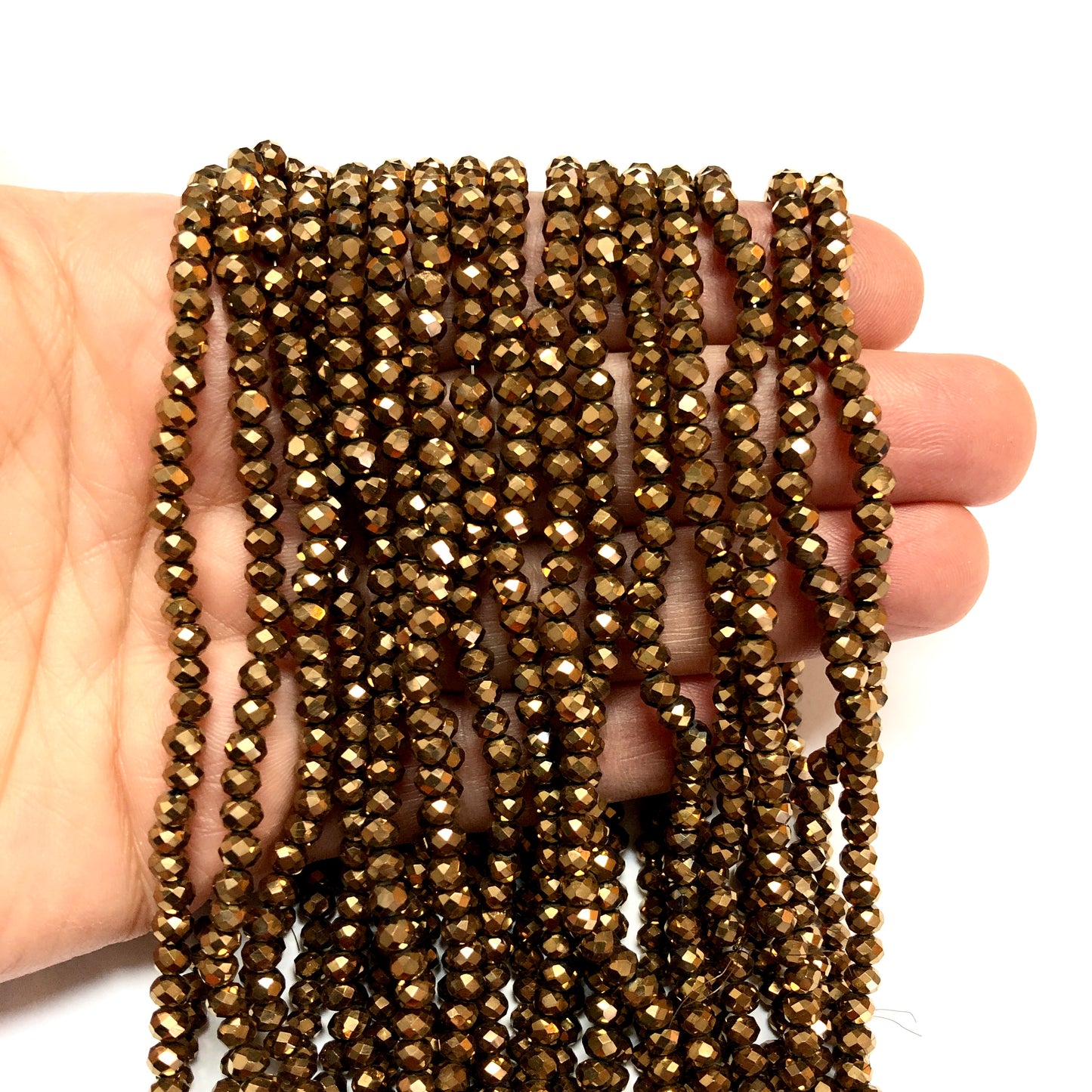 Kristal Boncuk, Çin Kristali-4mm - 41 - Janjan Bakır