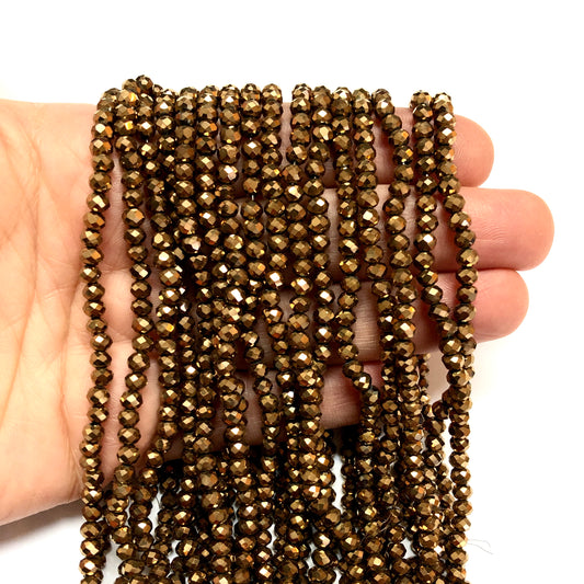 Kristal Boncuk, Çin Kristali-4mm - 41 - Janjan Bakır