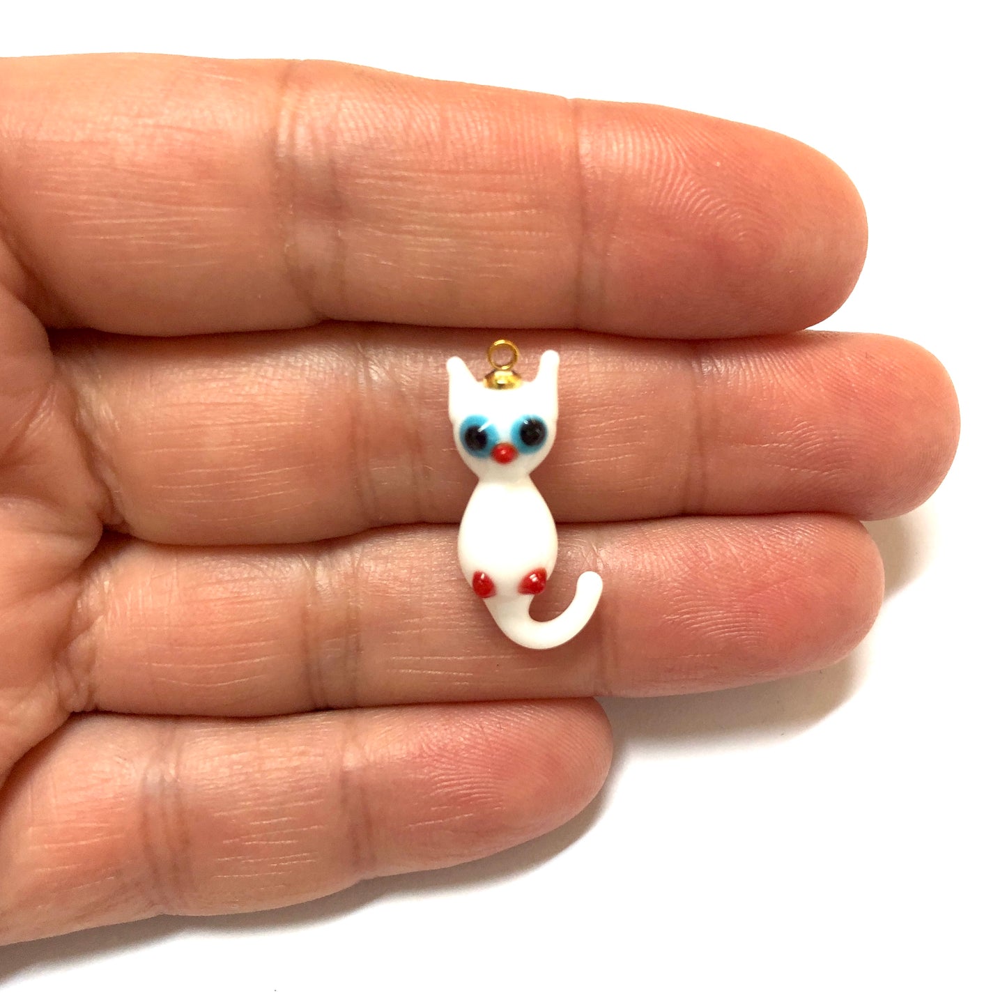 Murano Cam Kedi - Beyaz