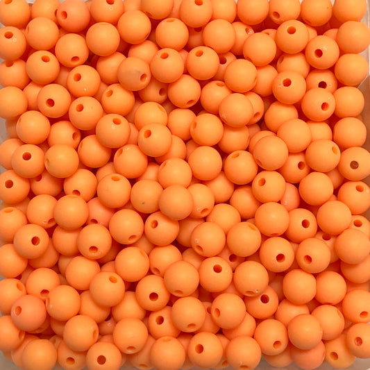Akrilik Boncuk 8mm Top - Neon Turuncu