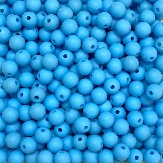 Akrilik Boncuk 8mm Top - Mavi