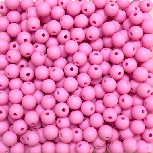 Akrilik Boncuk 8mm Top - Koyu Pembe