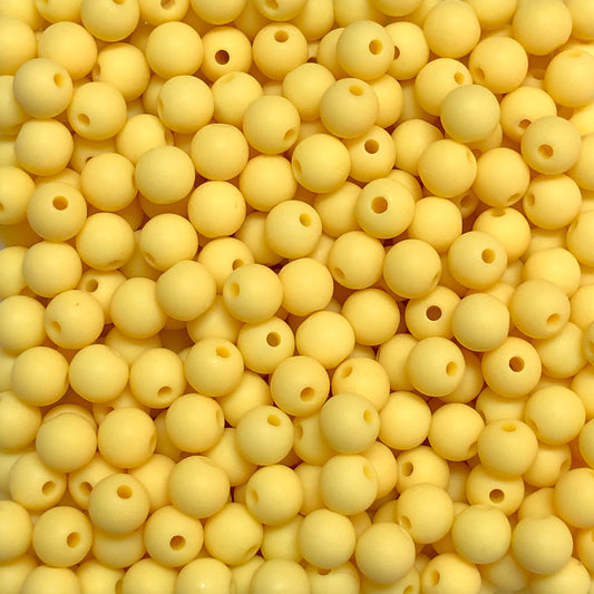 Akrilik Boncuk 8mm Top - Sarı
