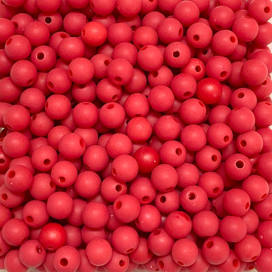 Akrilik Boncuk 8mm Top - Kırmızı