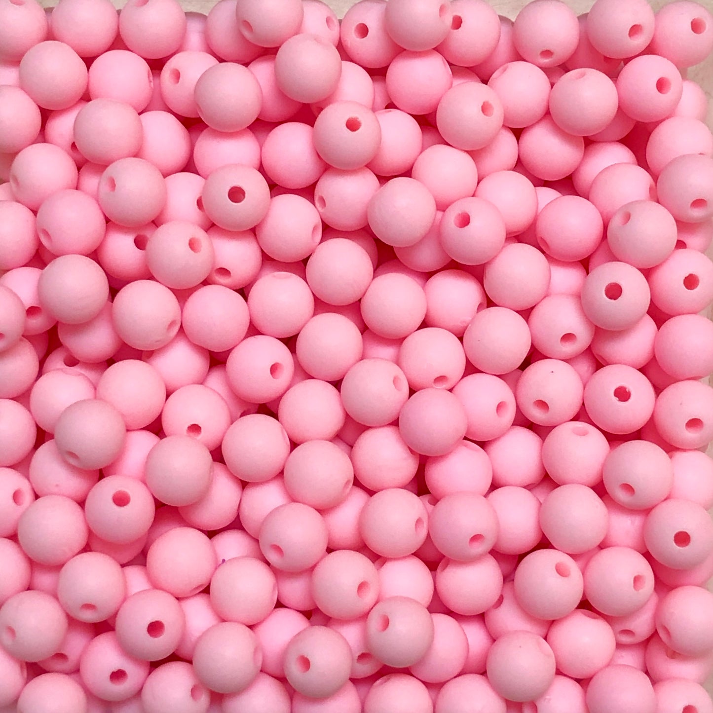 Akrilik Boncuk 8mm Top - Açık Pembe