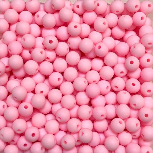 Akrilik Boncuk 8mm Top - Açık Pembe