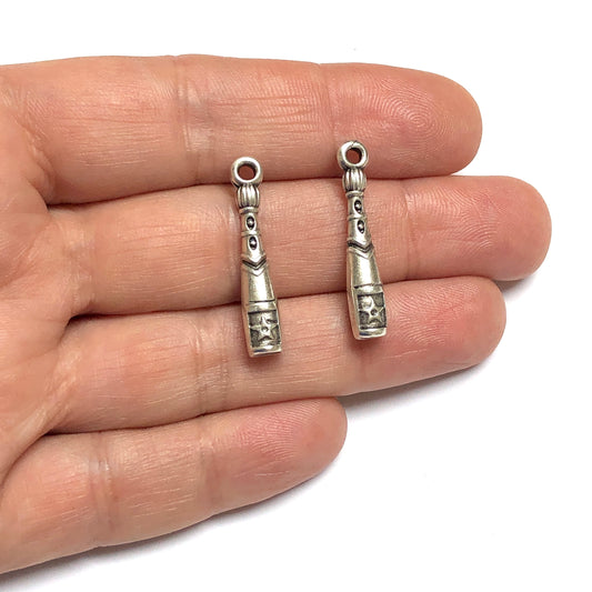 Antik Gümüş Kaplama Şampanya Şişesi