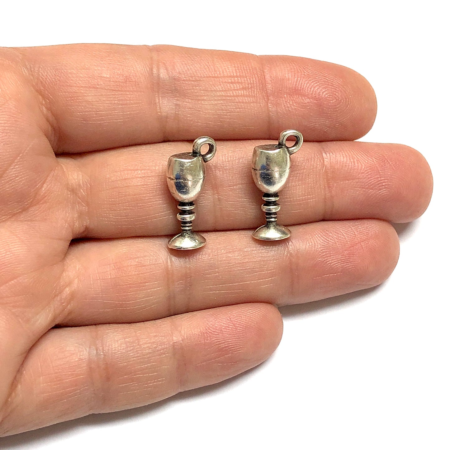 Antik Gümüş Kaplama Kadeh - 1