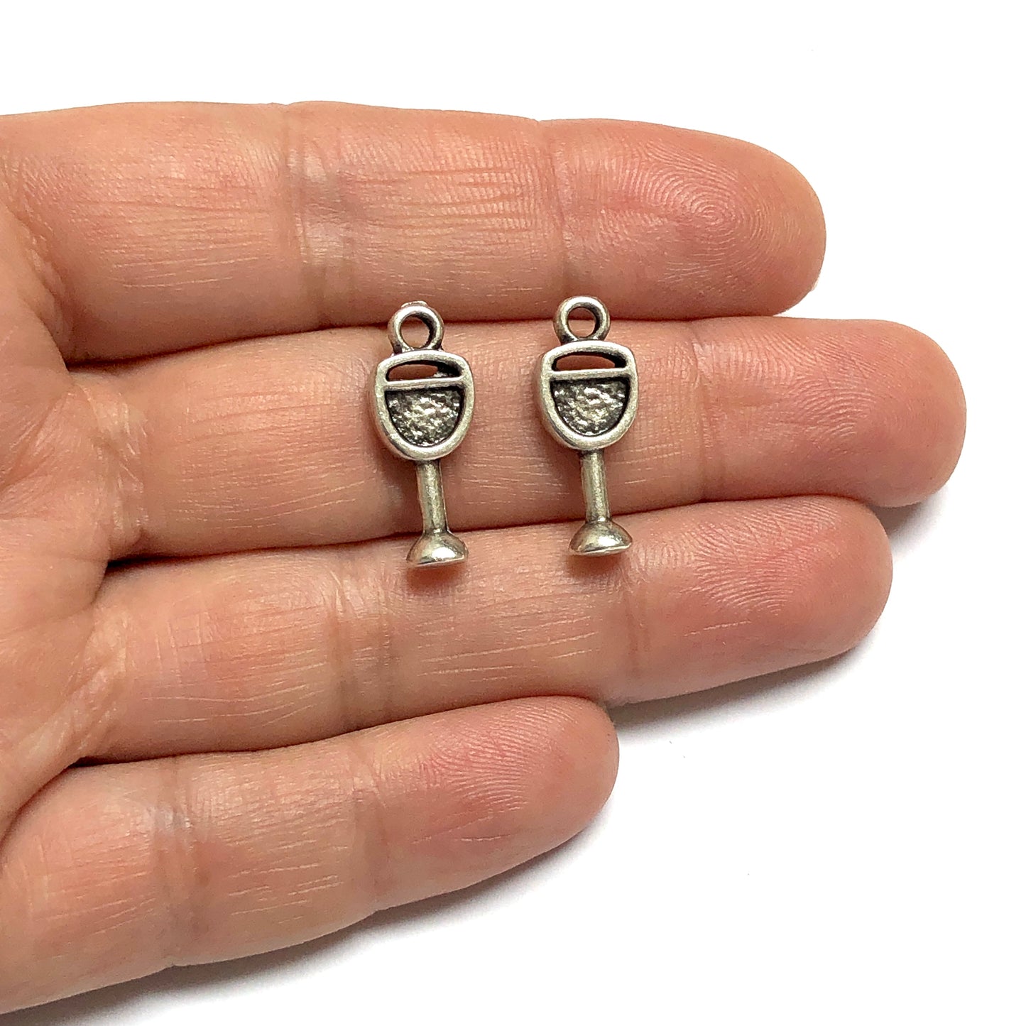 Antik Gümüş Kaplama Kadeh - 6