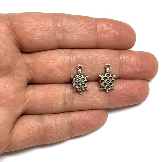 Antik Gümüş Kaplama Kalumbağa (Büyük)