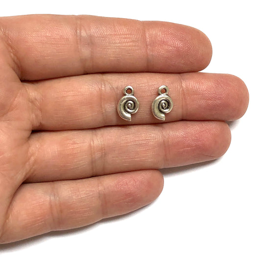 Antik Gümüş Kaplama Deniz Salyangozu - 2