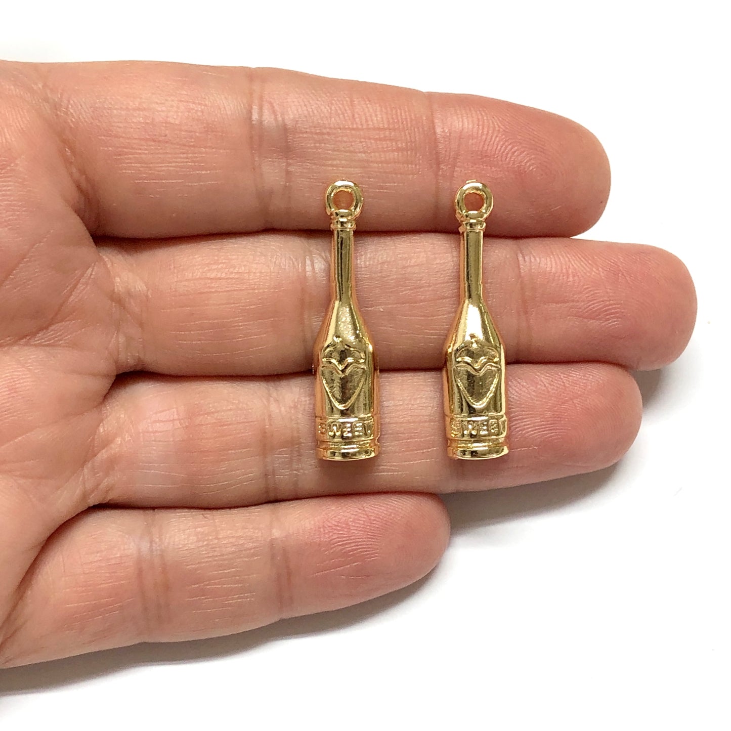 Altın Kaplama Şarap Şişesi