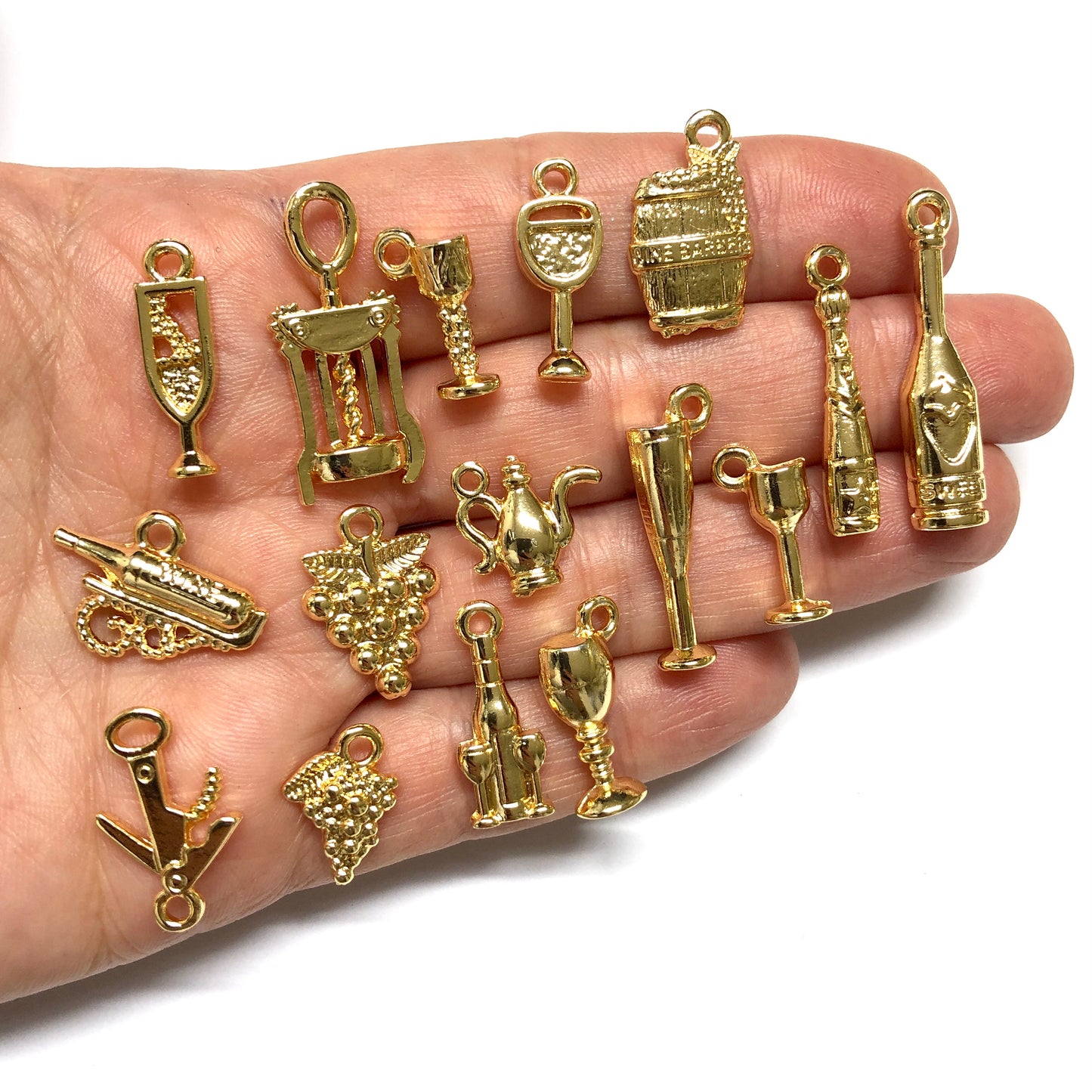 Altın Kaplama Kadeh - Şarap Ürünleri Seti