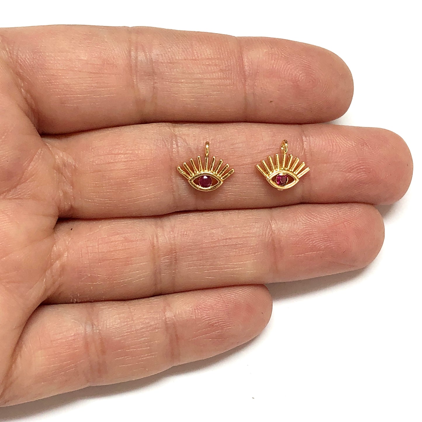 Gold Plated Zircon Stone Evil Eye Eye Shaking Apparatus