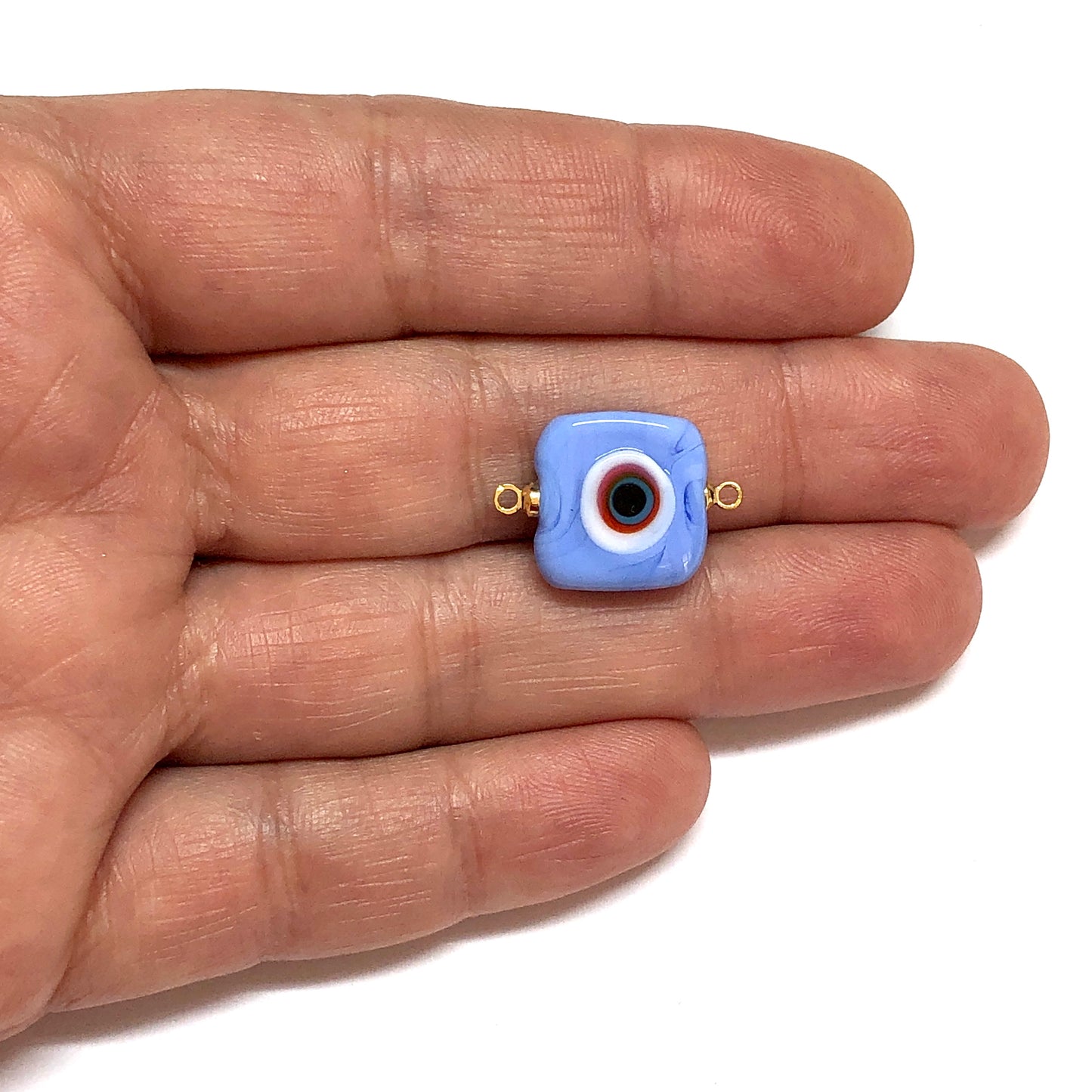 Murano Cam Kare Nazar Bileklik - Leylak