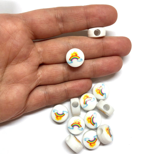 Akrilik Boncuk 14mm Gökkuşağı
