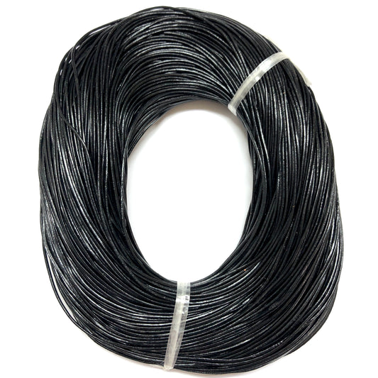 Yuvarlak Deri-1mm-6 Siyah