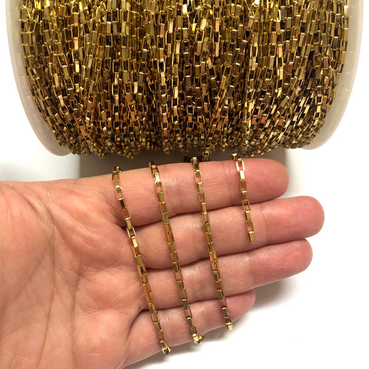 Sarı Çelik 2,5x5 Kutu Zincir