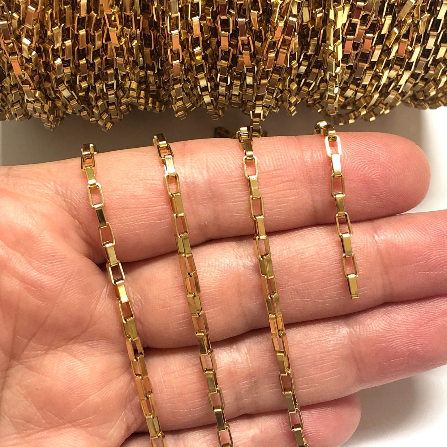 Sarı Çelik 2,5x5 Kutu Zincir