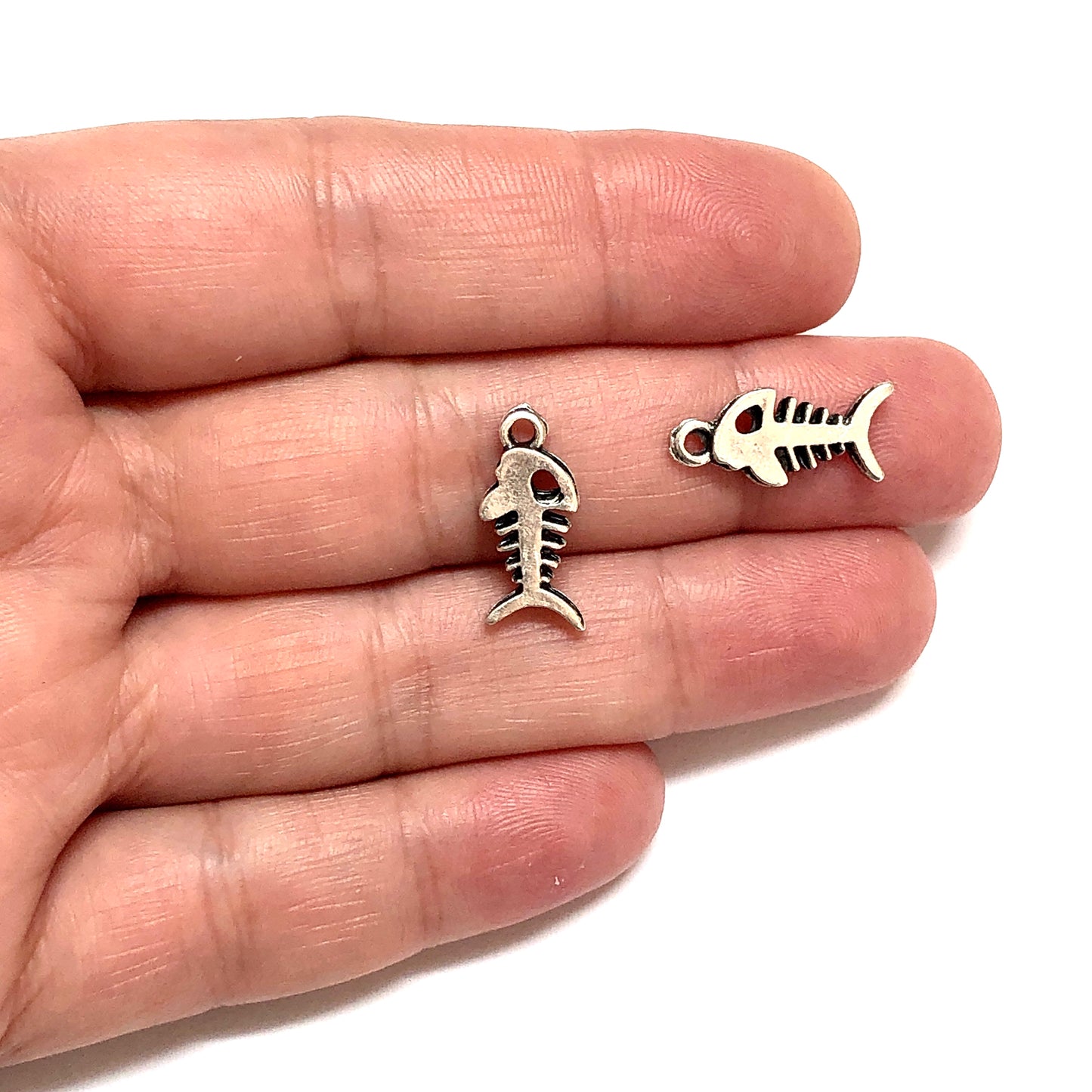 Antik Gümüş Kaplama Balık Kılçığı