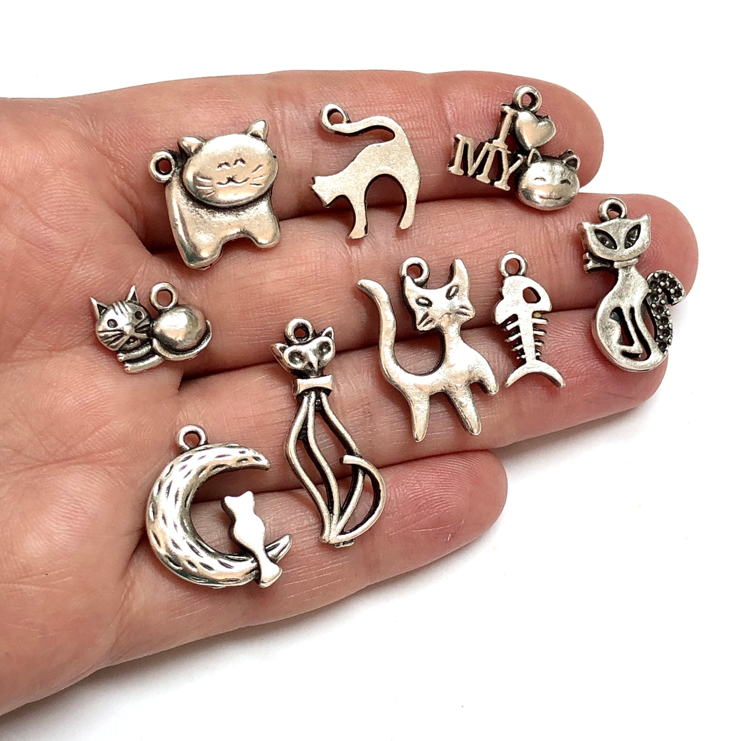 Antik Gümüş Kaplama Kedi Kolleksiyonu