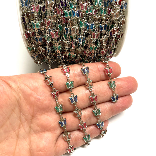 Kelebek Taşlı Zincir - Mix