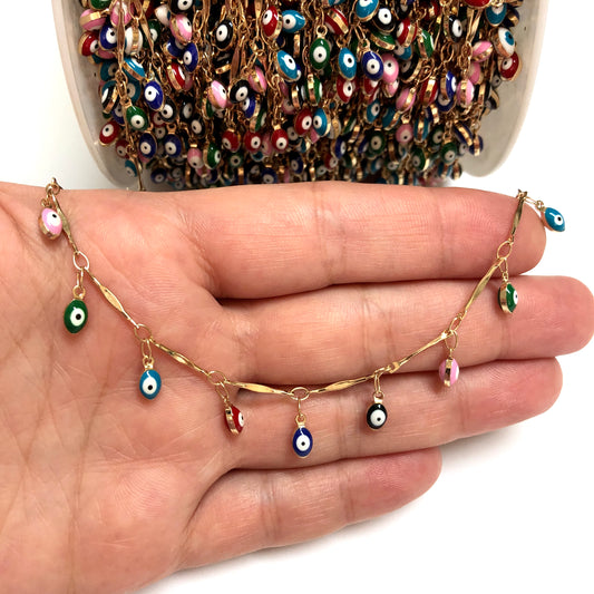 Mineli Sallantılı Nazar Zincir - Mix