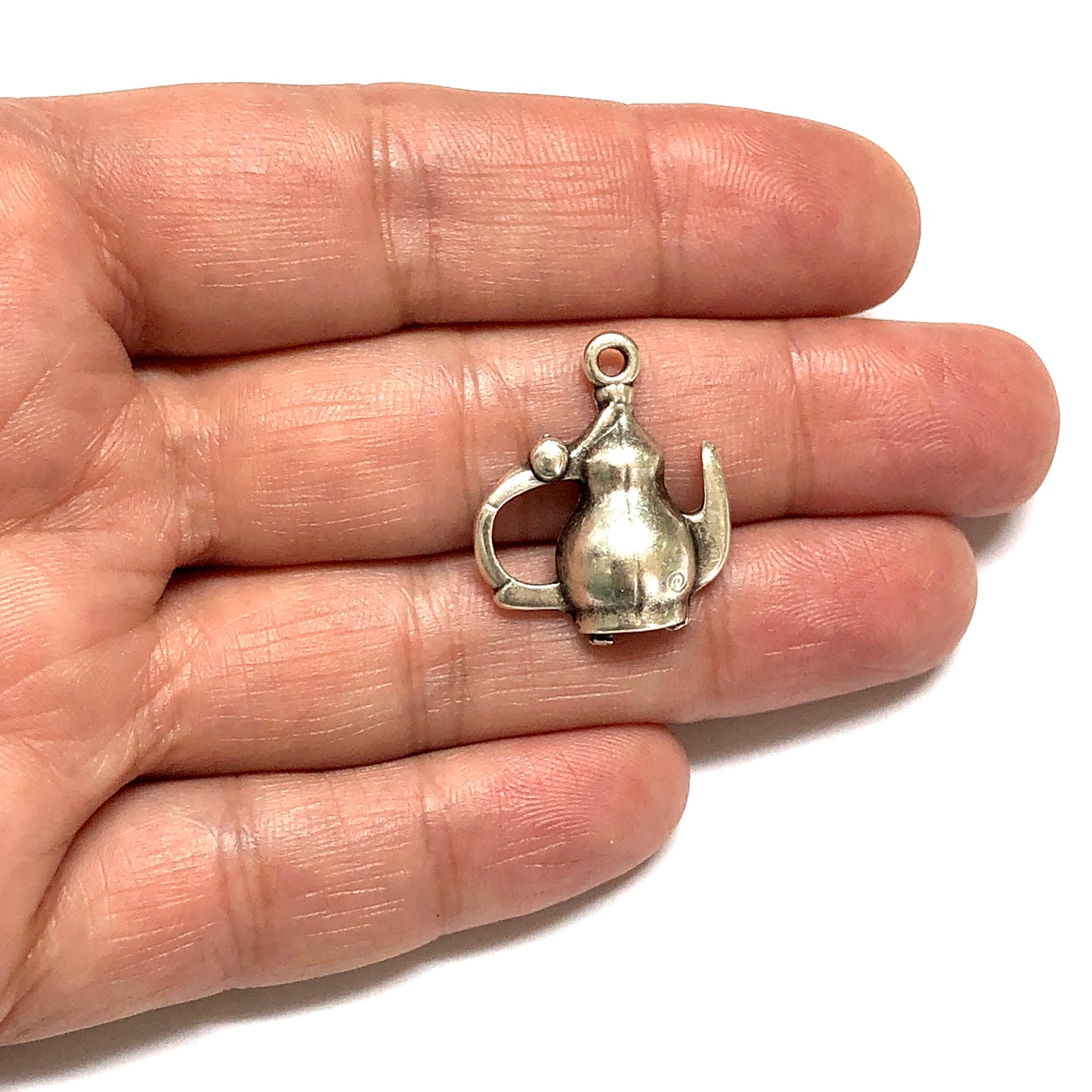 Antik Gümüş Kaplama Çaydanlık - 7