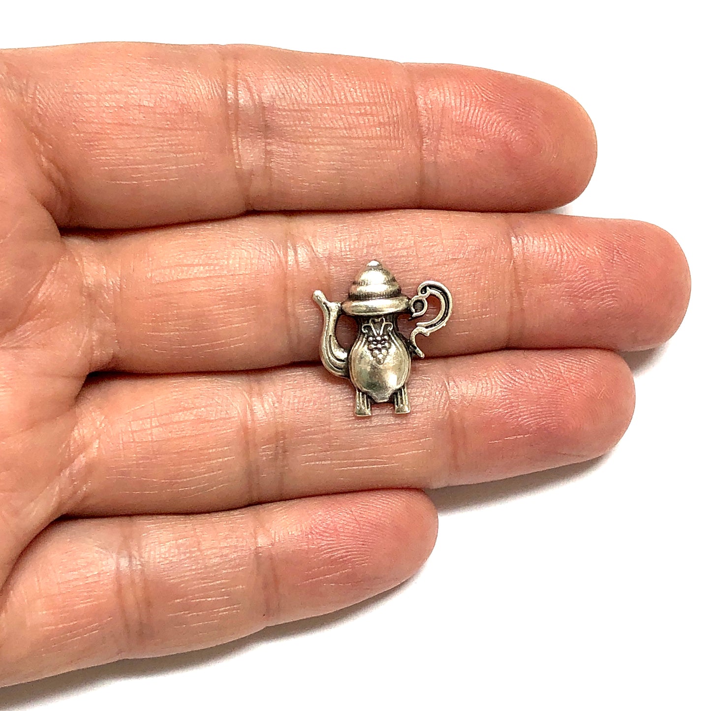 Antik Gümüş Kaplama Çaydanlık - 3