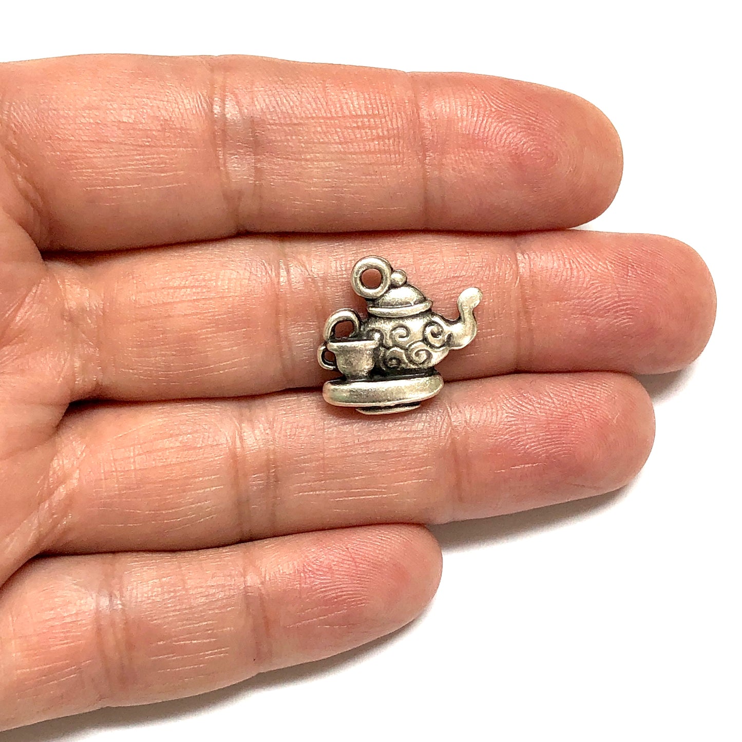 Antik Gümüş Kaplama Çaydanlık - 4