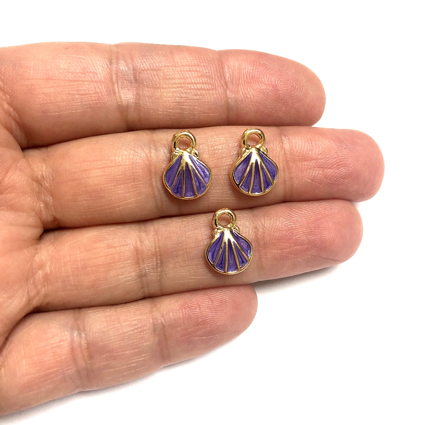 Altın Kaplama Mineli Küçük İstiridye - Sedefli Mor