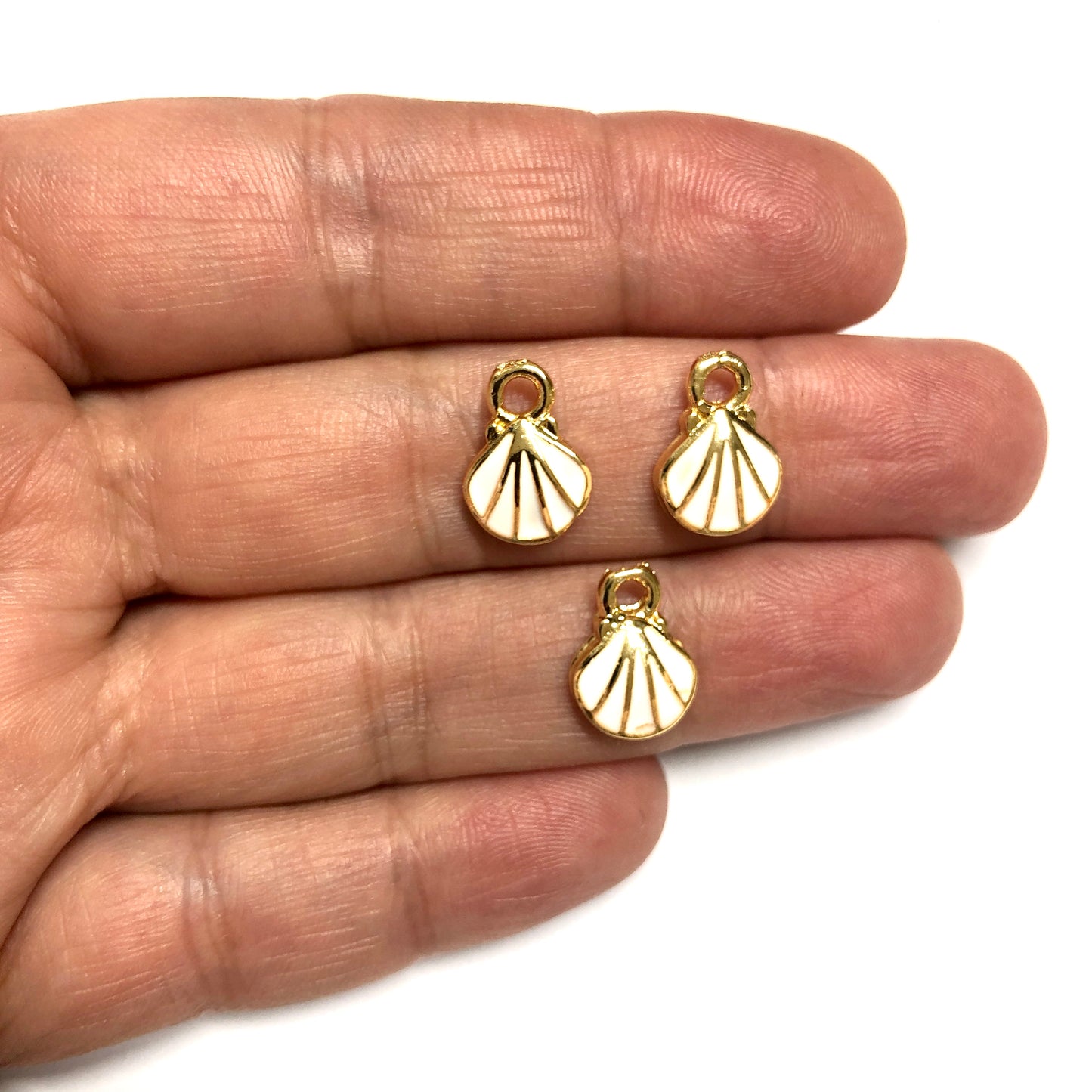 Vergoldete, verputzte Böse-Augen-Perlen 7 mm - Marineblau