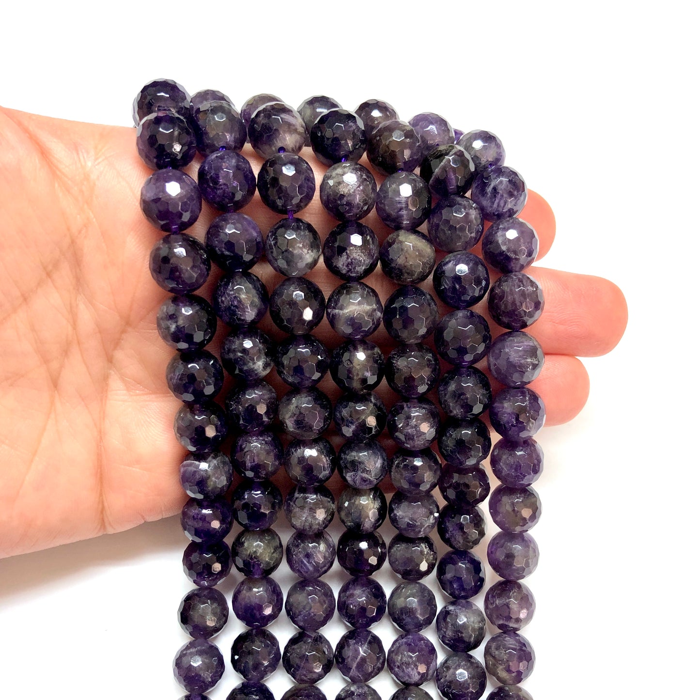 10mm Fasetli Ametist (A Kalite)