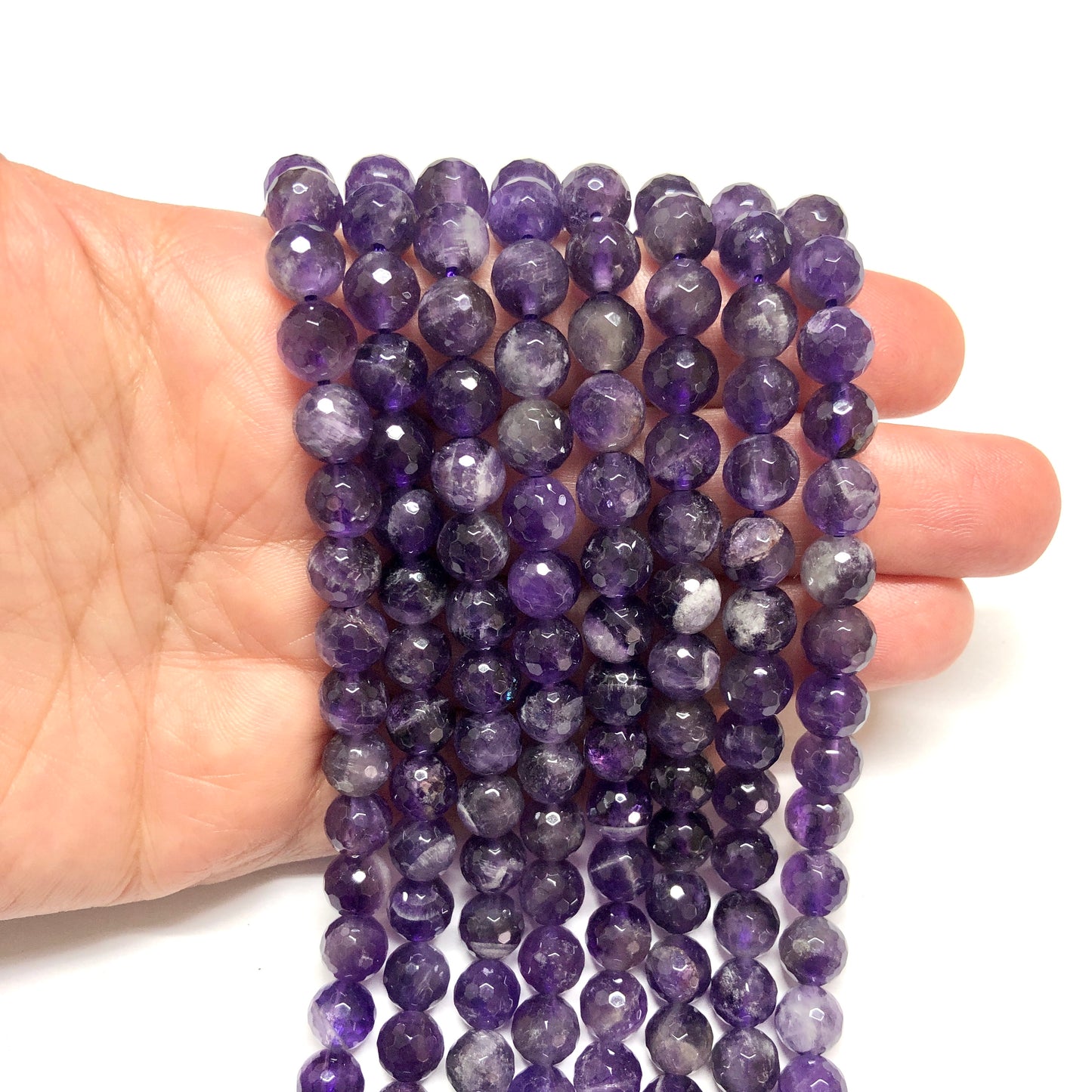 8mm Fasetli Ametist (A Kalite)