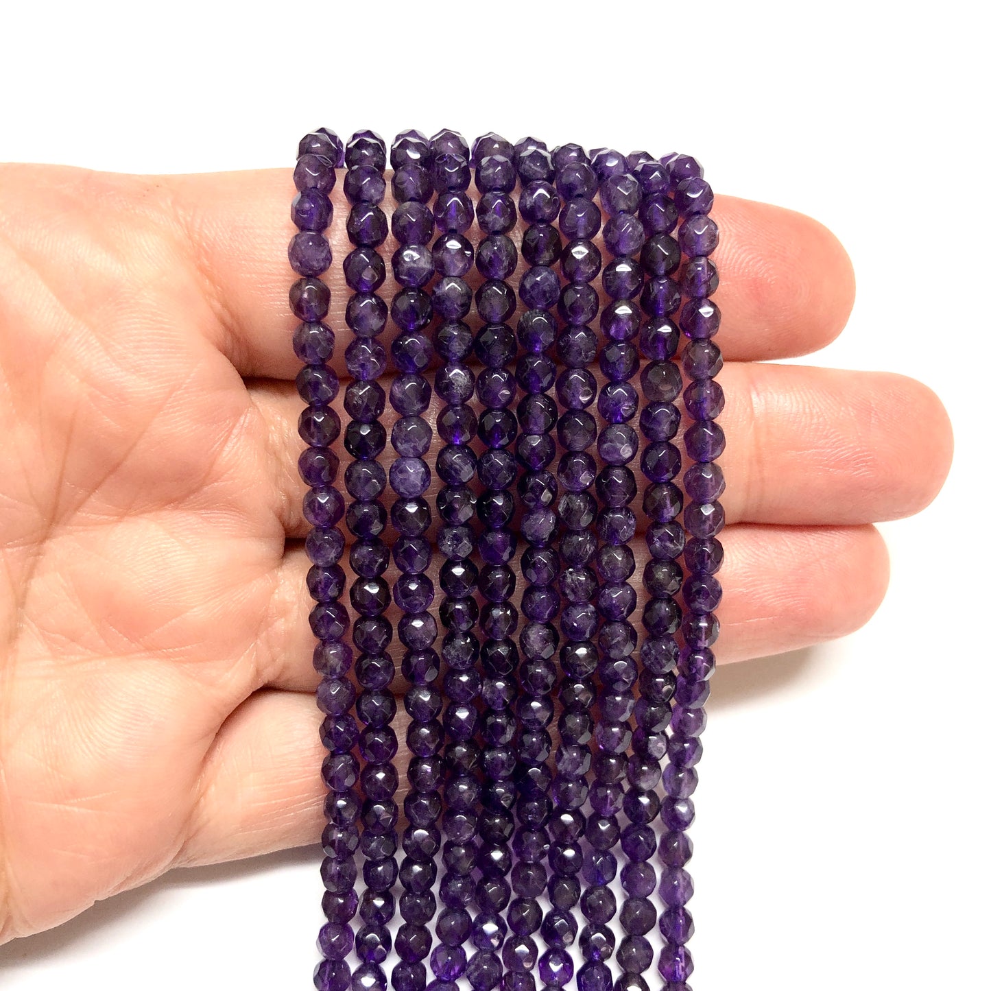 4mm Fasetli Ametist (A Kalite)