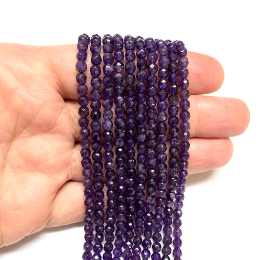 4mm Fasetli Ametist (A Kalite)