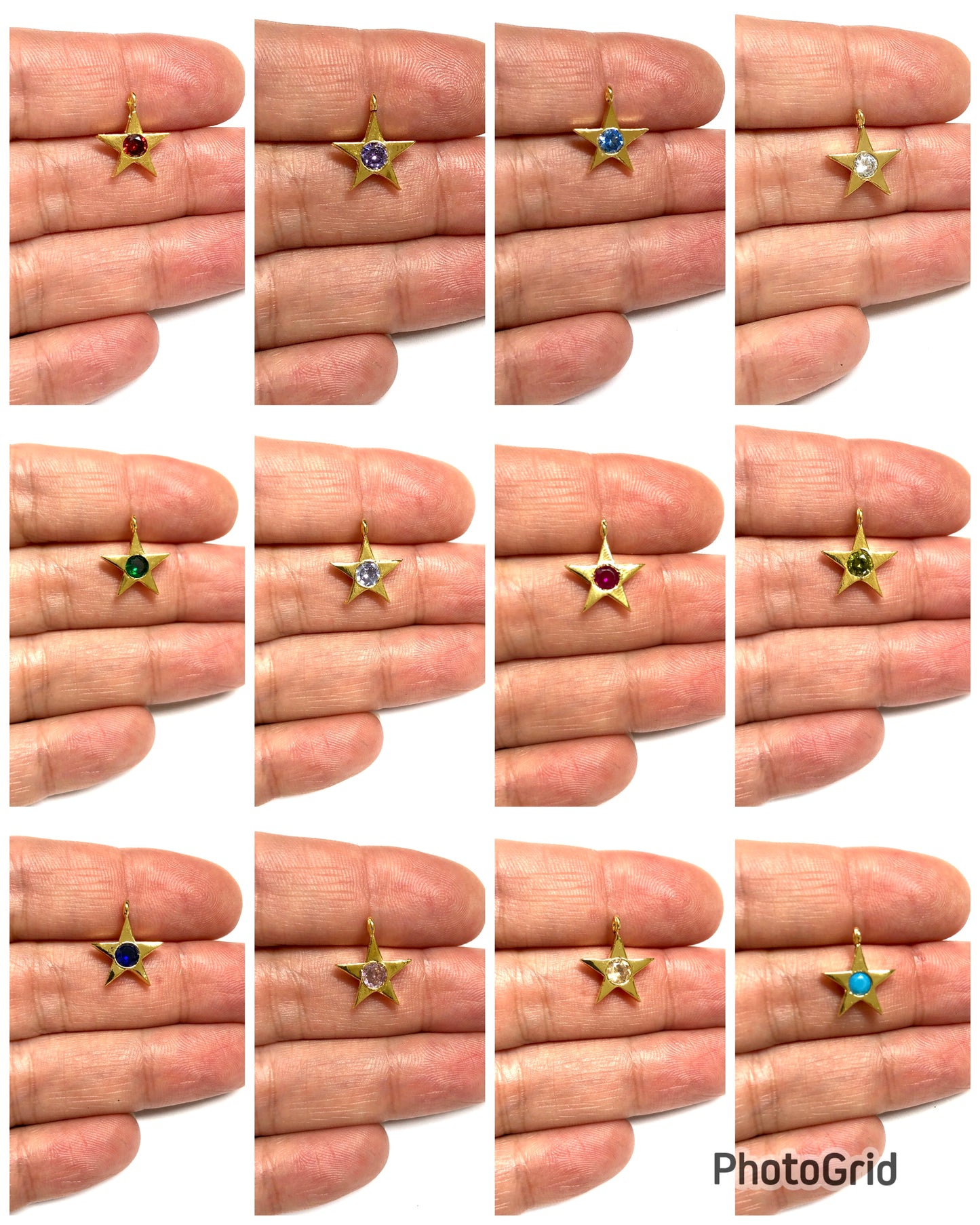 Altın Kaplama Yıldız Doğum Taşı Kiti